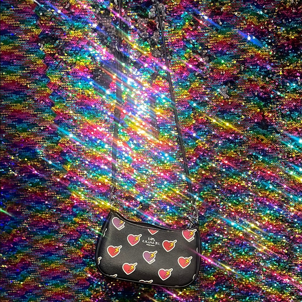 Coach Teri Heart Bolt Shoulder Bag